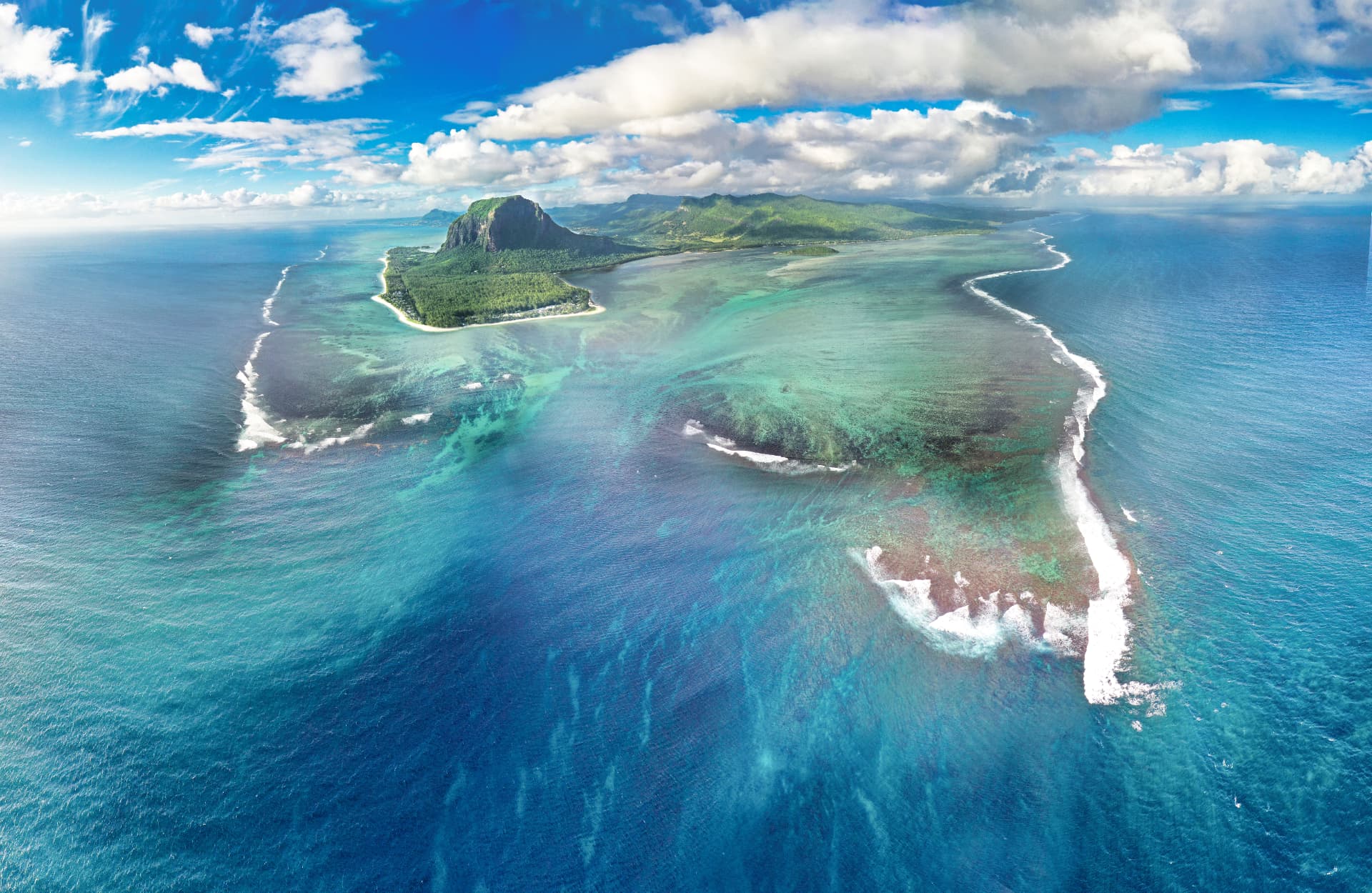 Mauritius aerial view